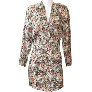 Vintage La Belle Fashions 2 pc Floral Pencil Skirt Short Jacket Power Suit Sz S